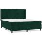 Preview: Boxspringbett mit Matratze Dunkelgrün 160x200 cm Samt