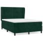 Preview: Boxspringbett mit Matratze Dunkelgrün 140x190 cm Samt