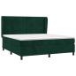 Preview: Boxspringbett mit Matratze Dunkelgrün 160x200 cm Samt
