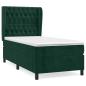 Preview: Boxspringbett mit Matratze Dunkelgrün 80x200 cm Samt