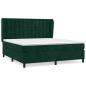 Preview: Boxspringbett mit Matratze Dunkelgrün 180x200 cm Samt