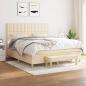 Preview: ARDEBO.de - Boxspringbett mit Matratze Creme 180x200 cm Stoff