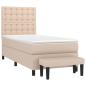 Preview: Boxspringbett mit Matratze Cappuccino-Braun 80x200cm Kunstleder
