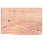 Preview: Tischplatte Hellbraun 60x40x2 cm Massivholz Eiche Behandelt