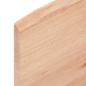 Preview: Tischplatte Hellbraun 60x40x2 cm Massivholz Eiche Behandelt