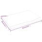 Preview: Tischplatte Hellbraun 60x40x2 cm Massivholz Eiche Behandelt
