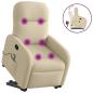 Preview: ARDEBO.de - Massagesessel mit Aufstehhilfe Creme Stoff