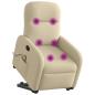 Preview: Massagesessel mit Aufstehhilfe Creme Stoff