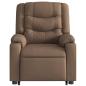 Preview: Massagesessel mit Aufstehhilfe Braun Stoff