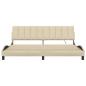 Preview: Bettgestell ohne Matratze "Hanko" Creme 200x200 cm Stoff
