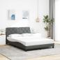 Preview: ARDEBO.de - Bettgestell ohne Matratze Dunkelgrau 140x190 cm Stoff