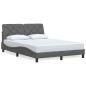 Preview: Bettgestell ohne Matratze Dunkelgrau 140x190 cm Stoff