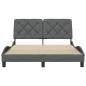 Preview: Bettgestell ohne Matratze Dunkelgrau 140x190 cm Stoff