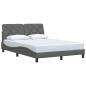 Preview: Bettgestell ohne Matratze Dunkelgrau 140x200 cm Stoff
