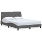 Preview: Bettgestell ohne Matratze Dunkelgrau 140x200 cm Stoff