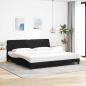 Preview: ARDEBO.de - Bettgestell ohne Matratze Schwarz 200x200 cm Stoff