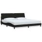 Preview: Bettgestell ohne Matratze Schwarz 200x200 cm Stoff