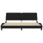 Preview: Bettgestell mit LED ohne Matratze Schwarz 200x200 cm Stoff