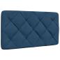 Preview: Bett mit Matratze Blau 90x190 cm Stoff