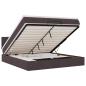Preview: Ottoman-Bett mit Matratze & LEDs Dunkelbraun 160x200 cm Stoff