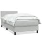 Preview: Boxspringbett mit Matratze Hellgrau 80x220 cm Samt