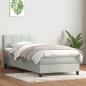 Preview: ARDEBO.de - Boxspringbett mit Matratze Hellgrau 80x220 cm Samt