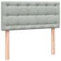 Preview: Boxspringbett mit Matratze Hellgrau 80x220 cm Samt