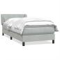 Preview: Boxspringbett mit Matratze Hellgrau 80x220 cm Samt