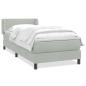 Preview: Boxspringbett mit Matratze Hellgrau 80x220 cm Samt