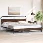 Preview: Metallbett ohne Matratze Braun Eichen-Optik 183x213 cm