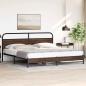 Preview: Metallbett ohne Matratze Braun Eichen-Optik 193x203 cm