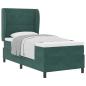 Preview: Boxspringbett mit Kopfteil Dunkelgrün 200 x 100 cm Samt
