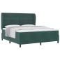 Preview: Boxspringbett mit Kopfteil Dunkelgrün 200 x 180 cm Samt