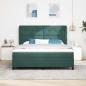 Preview: Boxspringbett mit Kopfteil Dunkelgrün 200 x 180 cm Samt