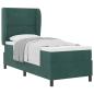 Preview: Boxspringbett mit Kopfteil Dunkelgrün 200 x 80 cm Samt