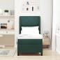 Preview: Boxspringbett mit Kopfteil Dunkelgrün 200 x 80 cm Samt