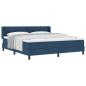 Preview: Boxspringbett mit Kopfteil Blau 200 x 180 cm Stoff