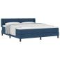 Preview: Boxspringbett mit Kopfteil Blau 200 x 180 cm Stoff