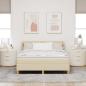 Preview: Boxspringbett mit Kopfteil Creme 200 x 160 cm Stoff