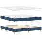 Preview: Boxspringbett mit Kopfteil Blau 200 x 180 cm Stoff