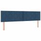 Preview: Boxspringbett mit Kopfteil Blau 200 x 180 cm Stoff
