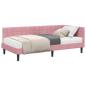 Preview: Eckbettgestell mit Matratze 2 stk. Rosa 90 x 200 cm Samt