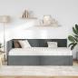 Preview: Eckbettgestell mit Matratze 2 stk. Dunkelgrau 90 x 190 cm Samt