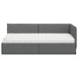 Preview: Eckbettgestell mit Matratze 2 stk. Dunkelgrau 90 x 190 cm Samt