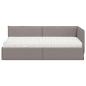 Preview: Eckbettgestell mit Matratze 2 stk. Taupe 90 x 190 cm Samt