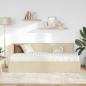 Preview: Eckbettgestell mit Matratze 2 stk. Creme 90 x 200 cm Samt