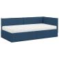 Preview: Eckbettgestell mit Matratze 2 stk. Blau 90 x 200 cm Samt
