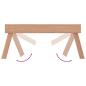 Preview: Klapptablett 55x35x25 cm Massivholz Teak