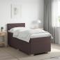 Preview: ARDEBO.de - Boxspringbett mit Matratze Dunkelbraun 90 x 190 cm Stoff