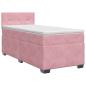 Preview: Boxspringbett mit Matratze mit Kopfteil Rosa 90 x 200 cm Samt